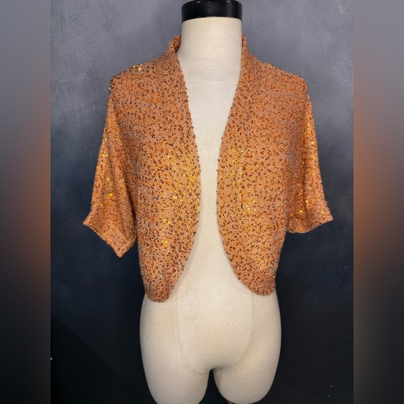 ✨ Y2K Sparkle Sequin Knit Shrug by INC International Concepts ✨ - Picture 1 of 8